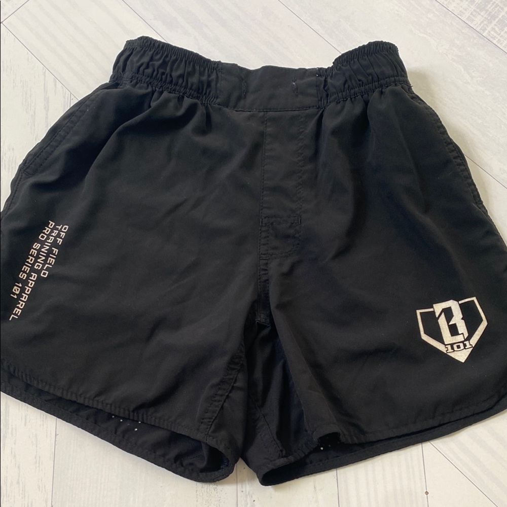 Black Baseball Lifestyle 101 Athletic Shorts with Logo YM